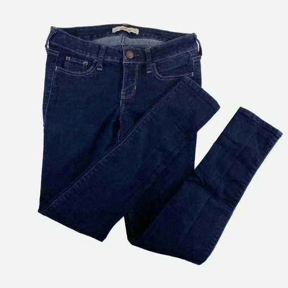 Hollister Skinny Dark Blue Jeans Women's Size 0S 0 Short Petite Jegging - Picture 1 of 11
